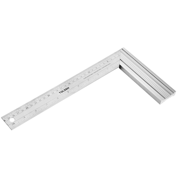 Tolsen 12 Aluminum Alloy Angle Square Industrial Stainless Alloy Body 2Cr13, Aluminum base 35039 - main